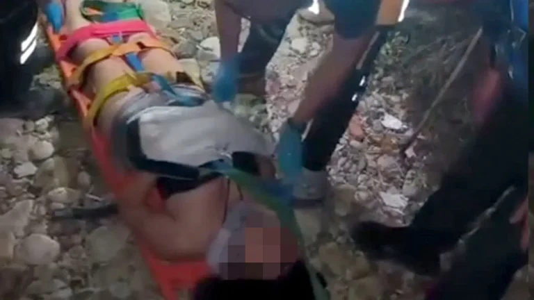 3 metre yükseklikten kayalıklara düşen genç kız yaralandı
